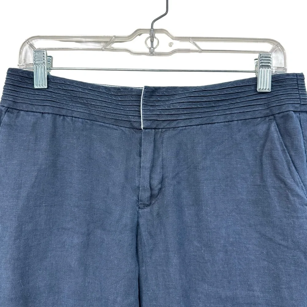 Banana Republic Martin Fit Navy Linen Pants, size 6